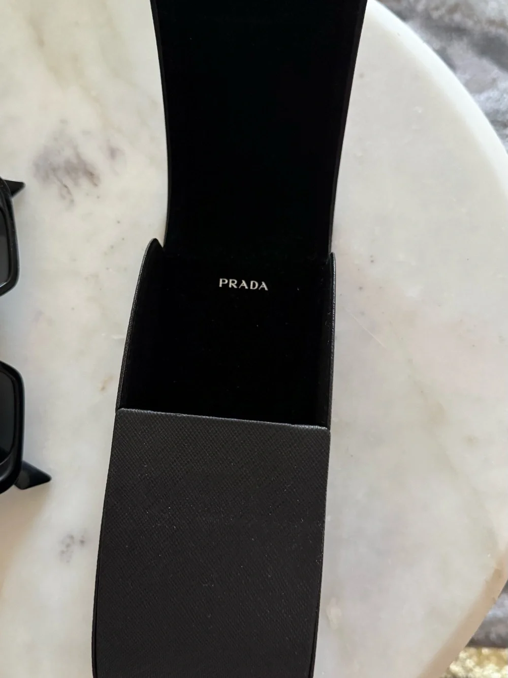Prada Black Oversized Angular Cat-Eye Sunglasses